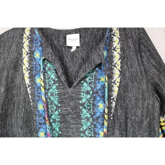 Violet Weekend Long Balloon Sleeves Dress-Size 16-Boho-Hippie-Soft - Picture 7 of 9